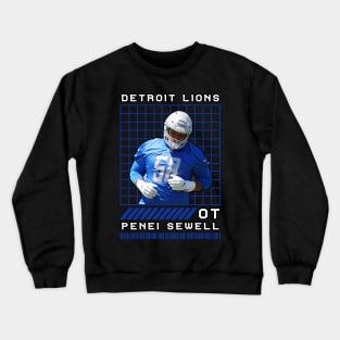 PENEI SEWELL - OT - DETROIT LIONS Crewneck Sweatshirt